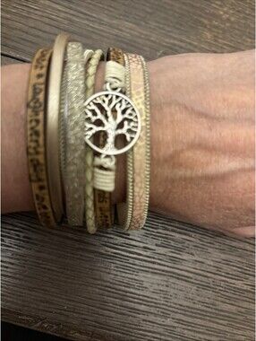 Strappy Tree Of Life Charm Bracelet Magnetic Closure